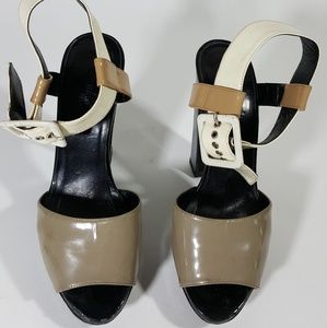 Hermes Patent Multistrap Sandals